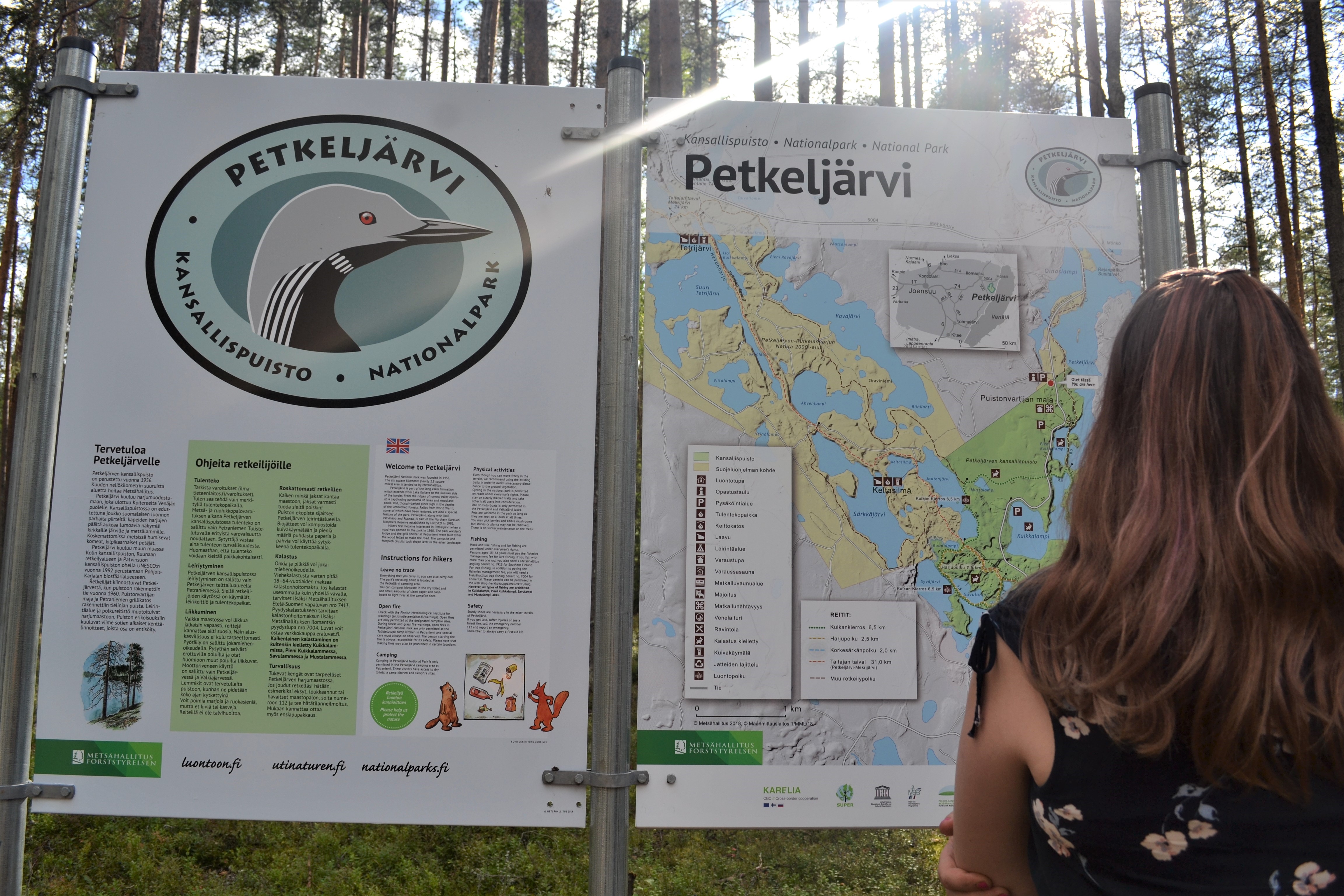Info-sign in Petkeljarvi