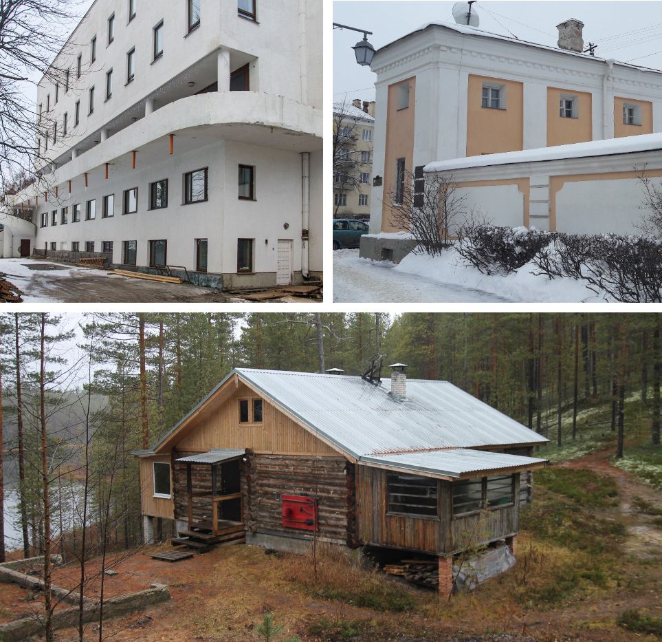 The venues for the residencies-to-be in Sortavala, Petrozavodsk, Sortavala