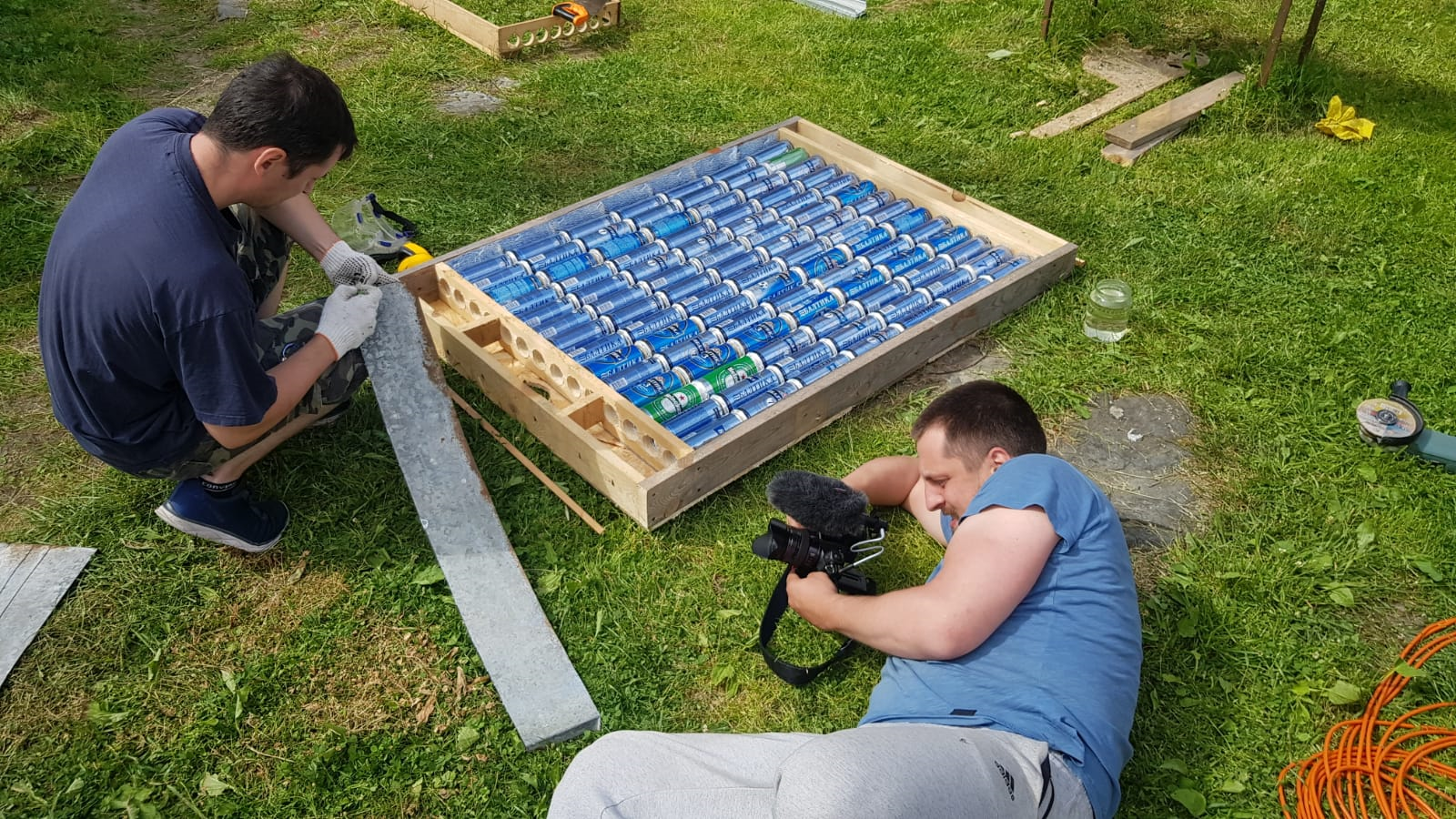 Shooting video of solar collector