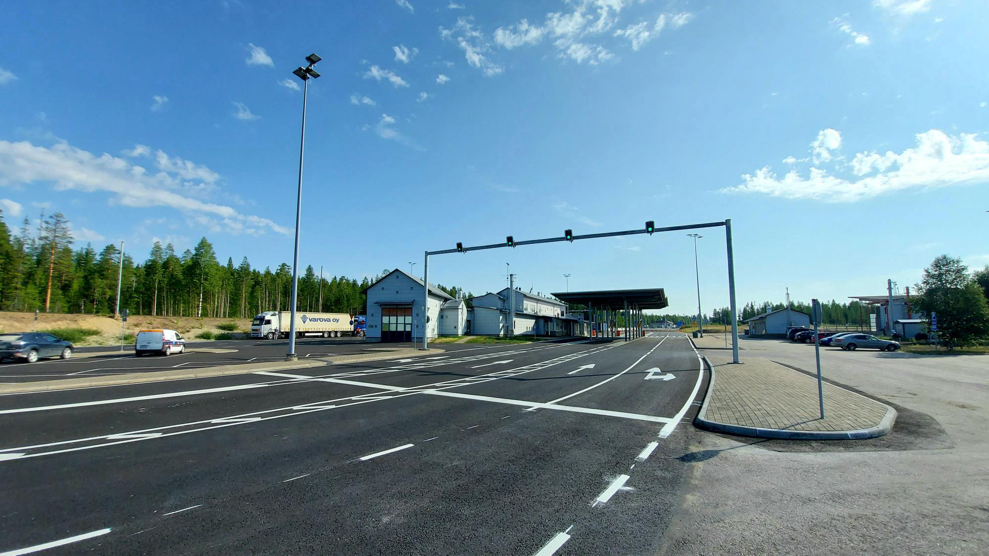 Vartius border crossing point in August 2021