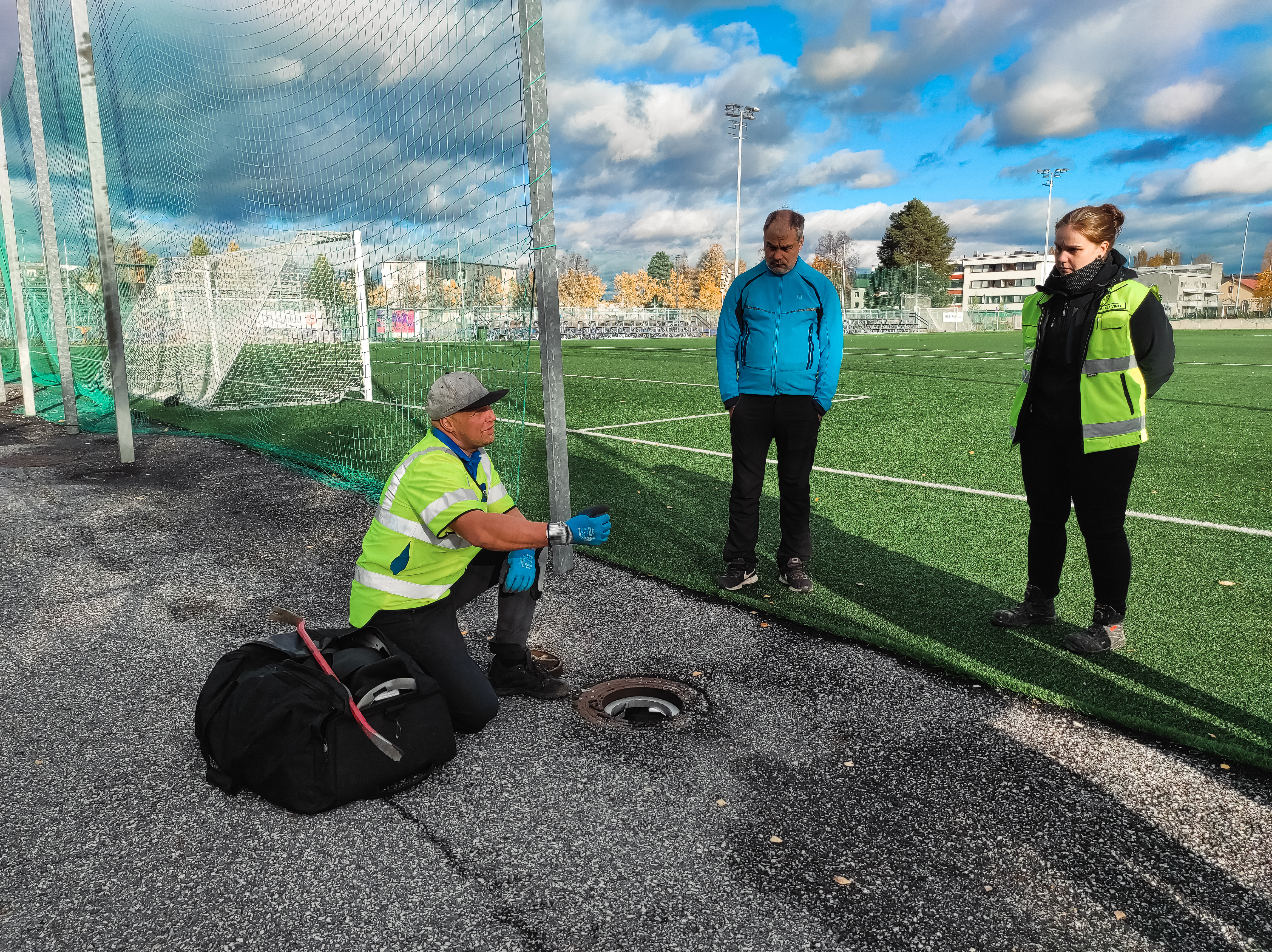 JP Saarelainen, Jarkko Räty ja Anu Elfving Kajaanissa