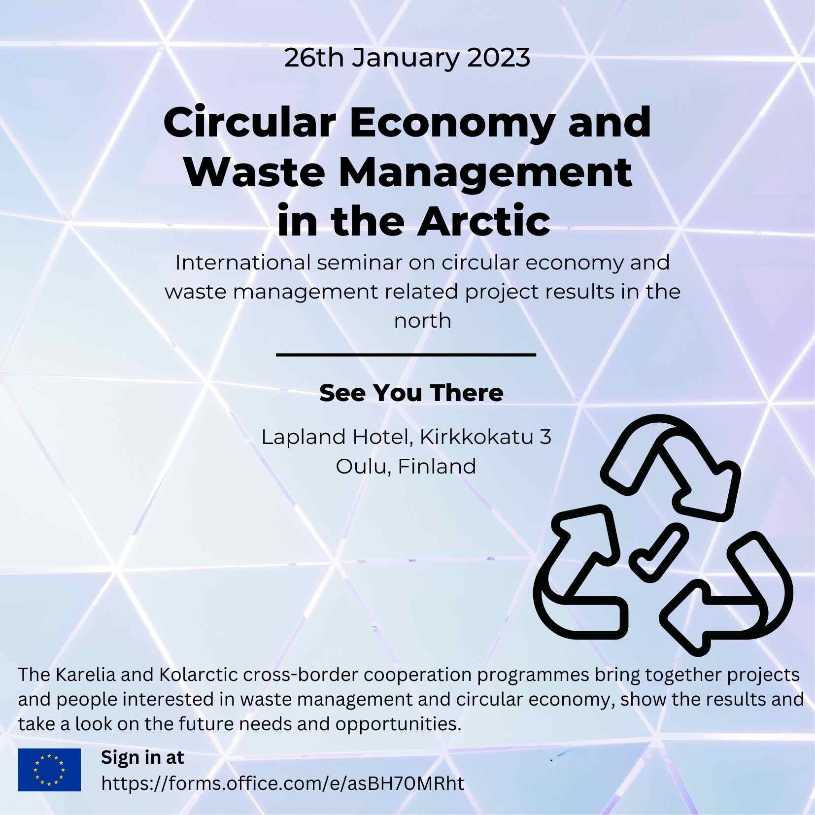Invitation circular economy and waste management 